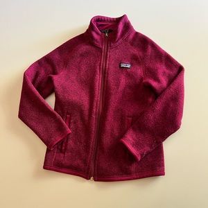 Patagonia Girls Better Sweater Jacket in Magenta Size Small (8)